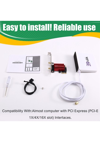 Manyetik Wifi 6e Pcı-E Kablosuz Bluetooth Adaptör Bt 5.3 Trı Bant 2.4g/5g/6ghz Ağ Wi-Fi Kart Bilgisayar Aksesuarları (Yurt Dışından) indirimleri