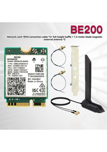 BE200 Wifi 7 Kart+Manyetik Anten 2.4g/5g/6ghz Bluetooth 5.4 Wifi Adaptör 8774MBPS WIN10/11 Için Kablosuz Ağ Kartı (Yurt Dışından) indirimleri