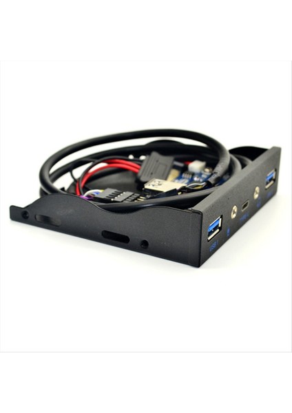 USB Hub 5 Bağlantı Noktası USB 3 1 Tip-C USB 3 0 Ön Panel Hd Ses 3 5mm Kulaklık Jakı Mikrofon Genişleme Adaptörü Masaüstü 3 5inch (Yurt Dışından) modelleri