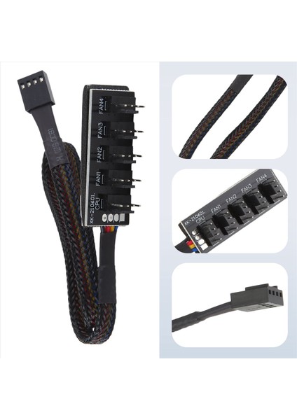 Ana Bilgisayar Pc Soğutucu Fan Güç Kablosu 1 Dişi - 5 Erkek 4pin Soket Fan Hub 4pin Pwm Soğutma Fanı Için (Yurt Dışından) indirimleri