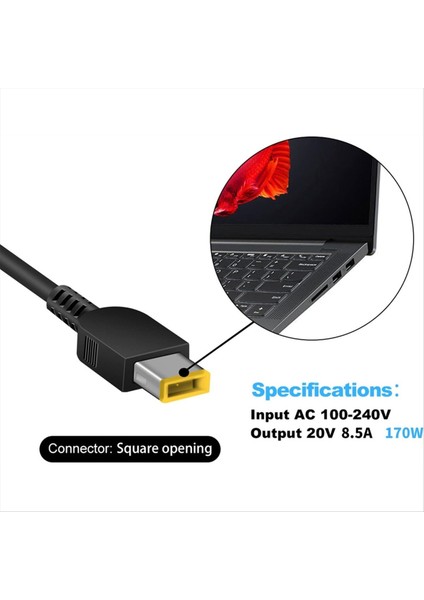 170 W 20 V 8 5A Dizüstü Bilgisayar Güç Adaptörü Şarj Cihazı Lenovo Thinkpad P1 P15 P17 T15G T15P P16 P16V P15V P50 P52 P53 Ab Fış (Yurt Dışından) indirimleri