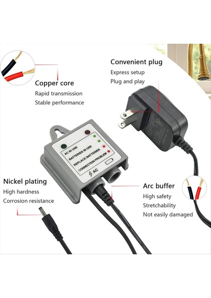 169031 Motionsense Wave ve U Için Ac Adaptör Güç Kablosu Adaptör Kiti Mutfak Musluk Parçaları Abd Tak (Yurt Dışından) indirimleri