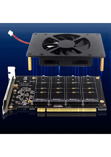 2x PCIEX16 Nvme M2 Mky SSD Raıd Dizisi Genişletme Adaptörü Anakart Pcıe Split Card (Yurt Dışından) indirimleri