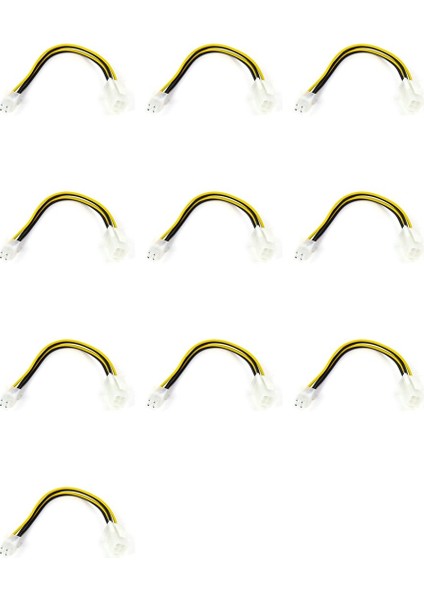 10 Adet 20 cm 4pin Güç Atx 4 Pin Erkek Kadın Pc Cpu Güç Kaynağı Uzatma Kablosu 4pin Konnektör Adaptörü (Yurt Dışından)