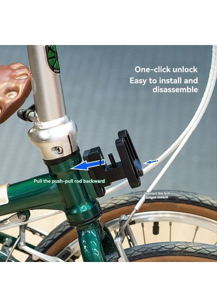 Brompton Bisiklet Ön Taşıyıcı Montaj Adaptör Bisiklet Aksesuarları Için Katlanır Bisiklet Ön Tag Taşıyıcı Blok Torba Braketi, C (Yurt Dışından) modelleri