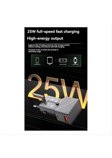 Abd Ab Ingiltere Aus Seyahati Için 1 Usb-A Qc 3 0 18W ve 1 Type C Pd 25W Hızlı Şarj Cihazı ile Evrensel Seyahat Adaptörü Güç Adaptörü (Yurt Dışından) modelleri