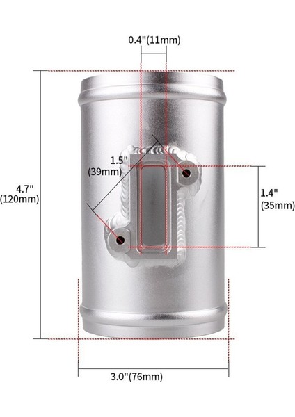 76MM Hava Girişi Maf Sensörü Adaptörü Hava Girişi Metre Montaj Tabanı Vw Nissan Honda Ford Araç Adaptörü (Yurt Dışından) fiyatları