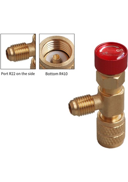 2x R410 Ac Valf 1/4 Inç Dolgu Bağlantısı A/c Soğutucu Vana Klima Onarımı ve Florür Güvenlik Adaptörü C (Yurt Dışından) fırsatları