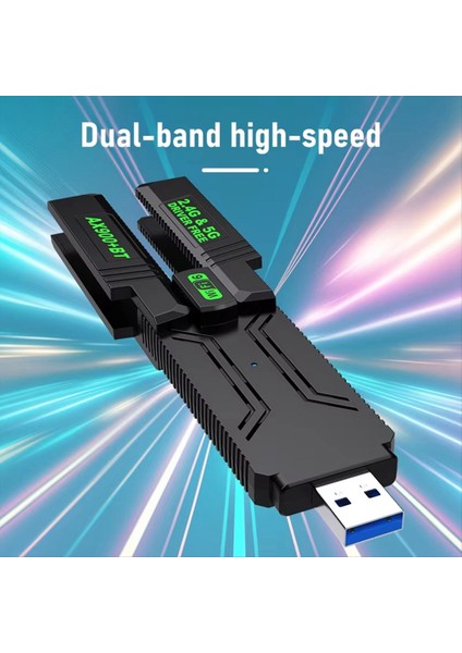 900MBPS 4 Anten 2in1 Wifi6 Bluetooth Adaptör Çift Bant 2.4g ve 5g 802.11AX Usb3.0 Kablosuz Kart Alıcı Sürücüsü (Yurt Dışından) fırsatları