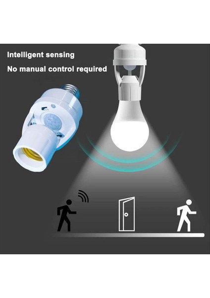 Akıllı E27 Pır Hareket Sensörlü Ampul Soket Adaptörü Otomatik Açma/kapama Radar Indüksiyonlu ve Ayarlanabilir Kızılötesi (Yurt Dışından) fiyatları