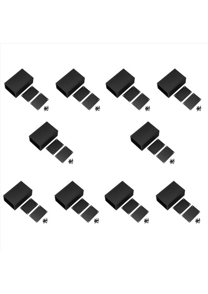 10X Alüminyum Alaşım Enstrümanı Alüminyum Kabuk 100X66X43MM Alüminyum Güç Amplifikatör Muhafazası Dıy Pcb Kontrolör Muhafazası (Yurt Dışından)