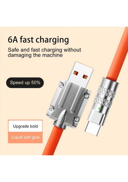 3x 120W 6A Süper Hızlı Şarj USB C Şarj Kablosu USB Type-C Şarj+Veri Aktarımı 2-1 Arada Cep Telefonu Kablosu Turuncu (1m) (Yurt Dışından) modelleri