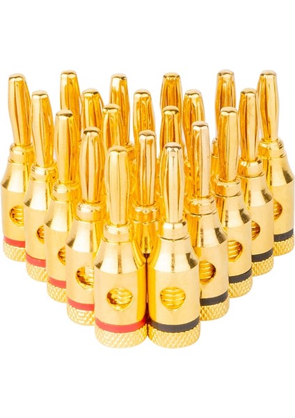 10 Çift Muz Tıkaçları - Hoparlör Tel Ev Sineması Duvar Tabakları ve Daha Fazlası Için Açık Vidalı Tip (Yurt Dışından)