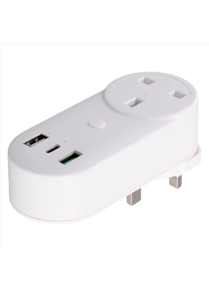 Akıllı Soket Wifi Fiş 16A 2 Delikli Usb+Tip-C Çıkışları 65W Uzaktan Kumanda Uyumlu Alexa Uk Fiş (Yurt Dışından) fiyatları