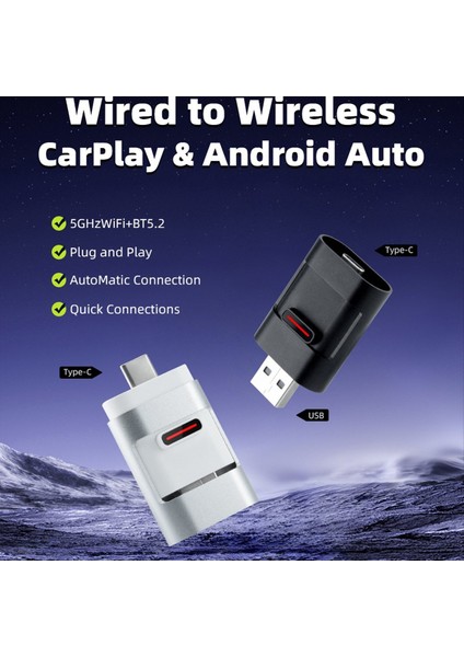 2in1 Aı Akıllı Kutu Araba Akıllı Sistemler Kablosuz Carplay Dongle Kablosuz Android Otomatik Adaptör Siyah (Yurt Dışından) modelleri