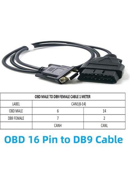 J1962 12V 24V Obd Kablosu 100CM 16 Pin Erkek Db9 Dişi VGA D-Sub 9 Pin Obdıı Adaptörü RS232 Seri Port Hattı Obd2 Kablosu (Yurt Dışından) modelleri