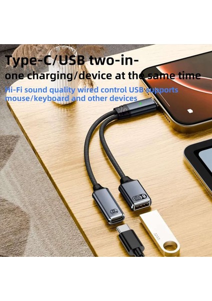 2x USB C Otg Kablolu Telefon Adaptörü 2 In 1 Tip C - USB A Adaptörü Akıllı Telefon Dizüstü Tablet Için Pd Şarj Portu ile Gri (Yurt Dışından) indirimleri