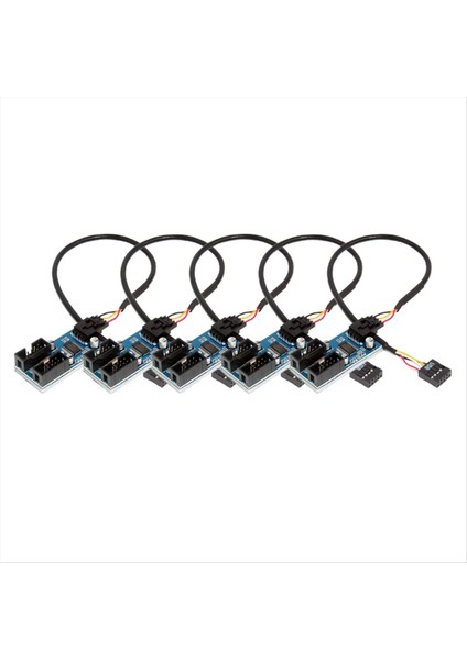 1to2 9pin USB Splitter Anakart Uzatma Kablosu 1 Ila 2 Başlık Adaptörü Pc Ön Paneli USB Konektörleri 5 Adet (Yurt Dışından)