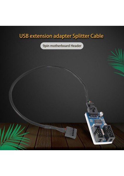 1to2 9pin USB Splitter Anakart Uzatma Kablosu 1 Ila 2 Başlık Adaptörü Pc Ön Paneli USB Konektörleri 5 Adet (Yurt Dışından) fırsatları