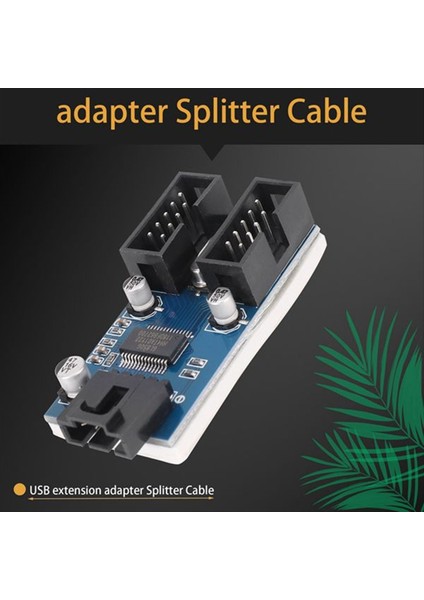 1to2 9pin USB Splitter Anakart Uzatma Kablosu 1 Ila 2 Başlık Adaptörü Pc Ön Paneli USB Konektörleri 5 Adet (Yurt Dışından) indirimleri