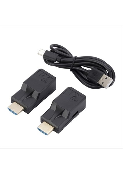 60M RJ45 - HDMI Uyumlu Adaptör Kayıpsız 1080P Ethernet - HDMI Uyumlu Genişletici Cat6 Üzerinden USB Güç Kablosu ile (Yurt Dışından) fiyatları