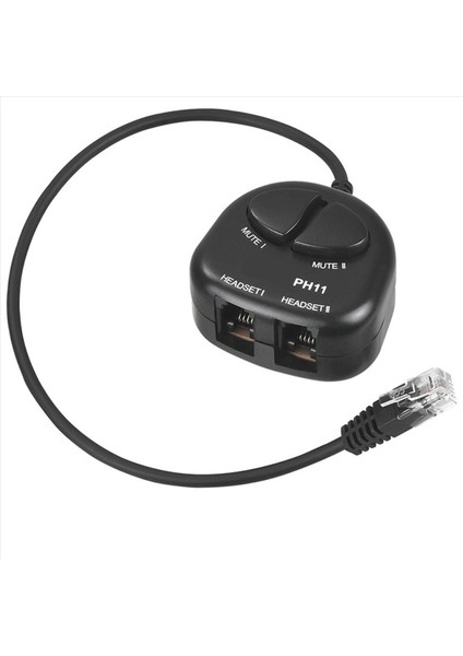 2x Ikı Sessiz Anahtarı Eğitim Adaptörü Çift Rj9 Soketleri Rj9 Kulaklık Erkek Tak Çağrı Merkezi Kulaklık Adaptörü 4P4C (Yurt Dışından) fırsatları