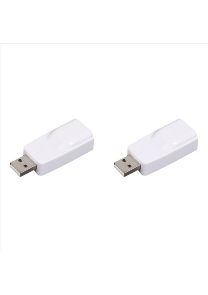 2x USB RJ45 Lan Ethernet Adaptörü 100 Mbps Usb2 0 Ağ Kartı Pc Dizüstü Masaüstü Dvb Set Üstü Kutusu Sürücüsüz Beyaz (Yurt Dışından)