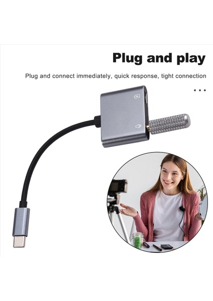 3,5mm Adaptör Tip-C Evrensel Insansız Canlı Yayın Odası Sessiz Koruyucu Gürültü Fişi ve Oynatma (Yurt Dışından) indirimleri