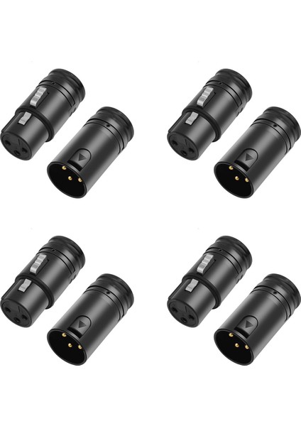 8x Erkek ve Dişi Kompakt Xlr Mikrofon Lehim Adaptörü Ayarlanabilir 90° 3pin Xlr Lehim Konnektörü 3 Pın Xlr Uçları (Yurt Dışından)