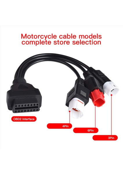 Yamaha Için 2x 3pin 4pin ve Honda 6pin Obd2 Diagnostics Kablosu Yamaha Motosiklet Obd Uzatma Kablosu (Yurt Dışından) modelleri