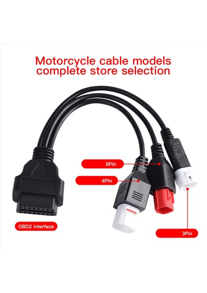 Yamaha Için 2x 3pin 4pin ve Honda 6pin Obd2 Diagnostics Kablosu Yamaha Motosiklet Obd Uzatma Kablosu (Yurt Dışından) fırsatları