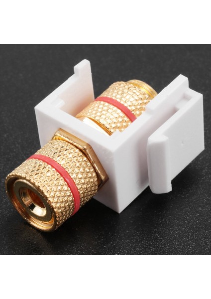 Banana Jack Bağlayıcı Post Keystone Jack Eki Siyah ve Kırmızı Halkalar Vida Tipi Ses Hoparlör Anahtar Taşı 2 Çift/4 Paket (Yurt Dışından)