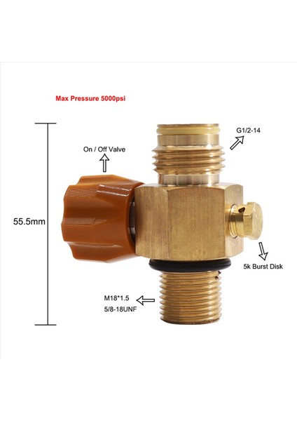 3x Co2 Tankı Adaptörü G1/2 14 M18X1 5 Dolum Co2 Vana Adaptörü Konu Dönüştürücü Co2 Tankı Adaptörü Dönüştürücü (Yurt Dışından) fiyatları