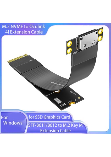 M 2 Nvme To Oculink 4i Uzatma Kablosu Pcıe4 0 SSD Grafik Kartı Için M2 M Anahtar SFF-8612 Adaptörü (Yurt Dışından) fırsatları