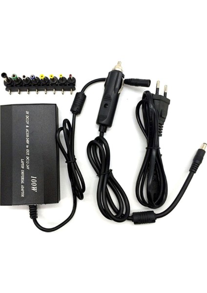 Dizüstü Bilgisayar Için Araba Dc Şarj Cihazı Ev Dizüstü Bilgisayar Ac Adaptör Güç Kaynağı 100W Evrensel 8 Adaptörlü Ab Tak (Yurt Dışından)