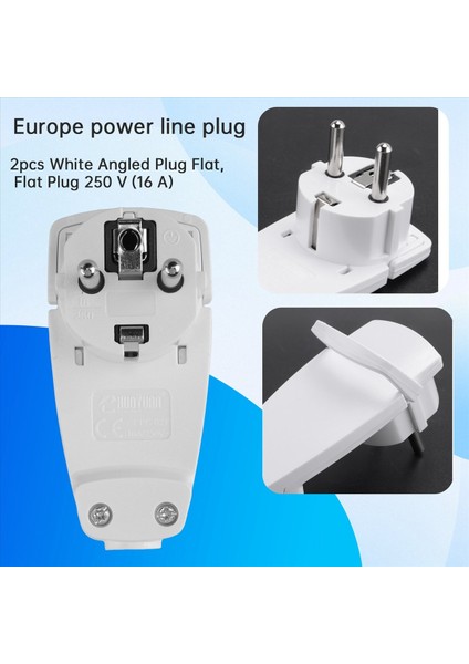 2pcs Beyaz Schuko Angled Fiş Düz Schuko Düz Fiş 250 V (16 A) Schuko Fişi Schuko Fiş Düz Ab Fiş (Yurt Dışından) indirimleri