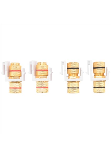 Banana Jack Bağlayıcı Post Keystone Jack Eki Siyah ve Kırmızı Halkalar Vida Tipi Ses Hoparlör Anahtar Taşı 2 Çift/4 Paket (Yurt Dışından) indirimleri