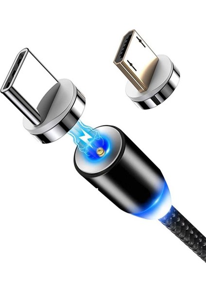 USB Manyetik Şarj Kablosu Manyetik Şarj Kablosu 540 ° Döndürme Manyetik Telefon Şarj Cihazı (6 6ft) (Yurt Dışından) fiyatları