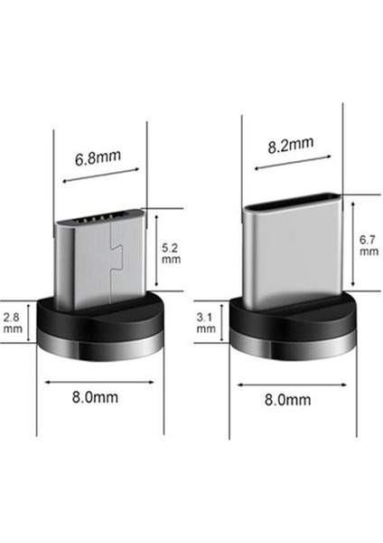 USB Manyetik Şarj Kablosu Manyetik Şarj Kablosu 540 ° Döndürme Manyetik Telefon Şarj Cihazı (6 6ft) (Yurt Dışından) fırsatları