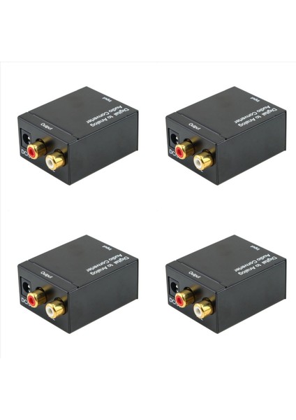 4x Dijital Optik Toslink Spdıf Koaksiyel - Analog Rca Ses Dönüştürücü Adaptör Fiber Kablo ile (Yurt Dışından)