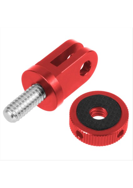 Gopro 13 12 Aksesuarları Metal Adaptör 1/4 Inç Alüminyum Tripod Vidalı Bağlantı INSTA360 Djı Osmo Action 4 Kırmızı (Yurt Dışından)