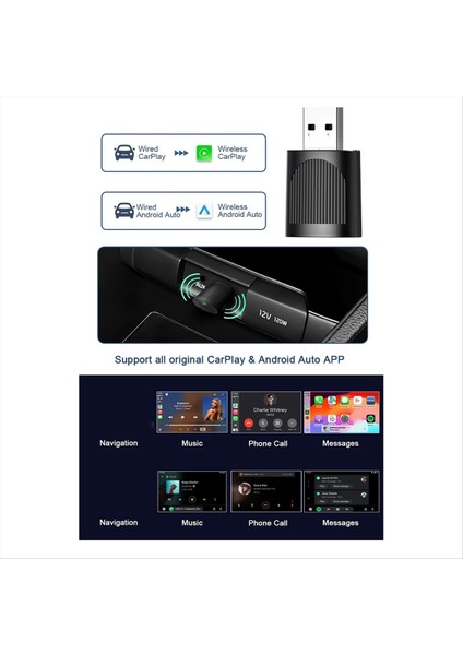 5ghz Mini U8 Kablosuz Carplay Akıllı Kutu Kablosuz Android Otomatik Adaptör Dongle Bluetooth Wifi Otomatik Bağlantı (Yurt Dışından) modelleri