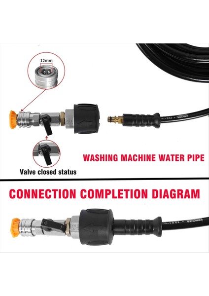 Karcher K2 K7 Için Su Akışını Kontrol Etmek Için Basınçlı Yıkama Hortumu Adaptörü 1/4 Valf ile Hızlı Bağlantı (Yurt Dışından) modelleri