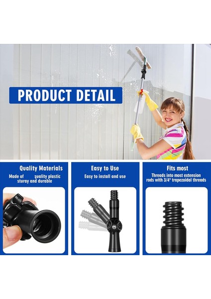 4 Adet Dönebilen Açı Adaptörü Uzatma Direği Ekleri Dişli Uzatma Direği Boya Direği Adaptörü Silgiye Takın (Yurt Dışından) indirimleri