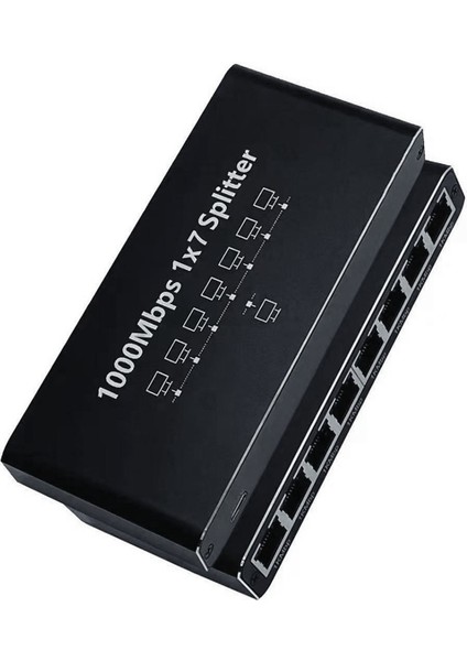 Gigabit RJ45 Splitter Ethernet Uzatma Adaptörü 1000 Mbps Ağ Konektörü Pc Dizüstü Kutusu Yönlendirici 1 Ila 7 (Yurt Dışından)