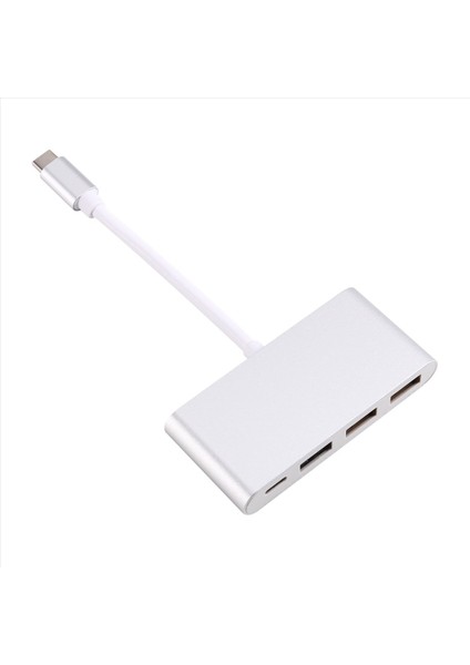 4&#39 Ü 1 Arada USB C Hub Güç USB 3 0 MacBook Için Yüzey Krom Buhar Güverte Kararlı USB 3 0 USB Hub Adaptörü (Yurt Dışından) modelleri