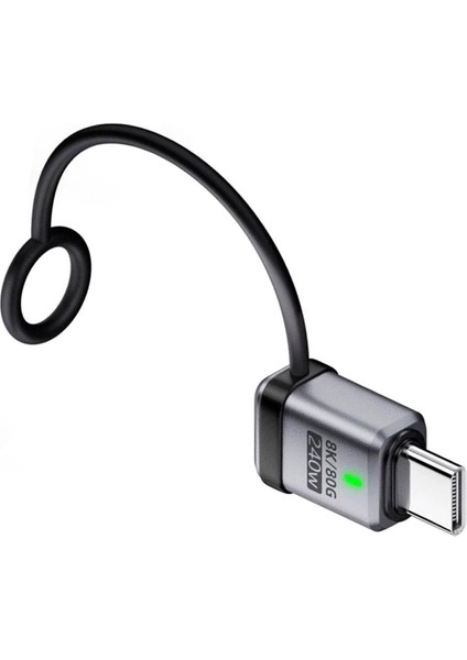 240W Metal USB C Tipi Adaptör 80GBPS Otg 8k Video LED Göstergesi Anti Kayıp Hızlı Şarj Usbc Dönüştürücü B (Yurt Dışından)