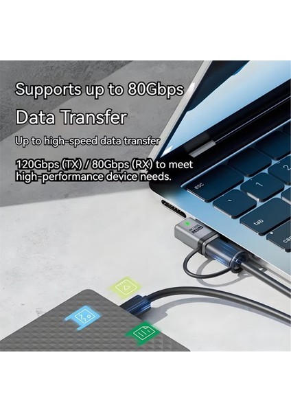 240W Metal USB C Tipi Adaptör 80GBPS Otg 8k Video LED Göstergesi Anti Kayıp Hızlı Şarj Usbc Dönüştürücü B (Yurt Dışından) fırsatları