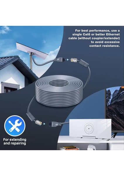 Starlink Uydu Gen3 V3 Uzatma Kablosu Adaptörü Starlink Kablosu RJ45/STARLINK Ethernet Dişi Konnektörü Için (Yurt Dışından) fırsatları