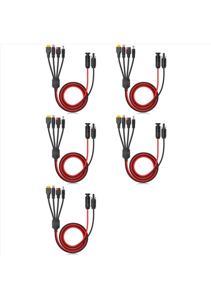 5x 4-In-1 Güneş Paneli Konektörü Uzatma Kablosu Ayırıcı Anderson Konnektörü Dc Adaptörü Priz XT60 Dişi Bağlantı (Yurt Dışından)